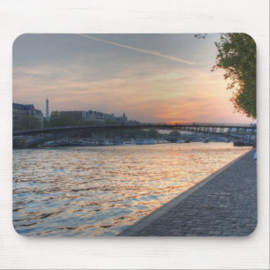 Tapis De Souris Coucher du soleil de la Seine