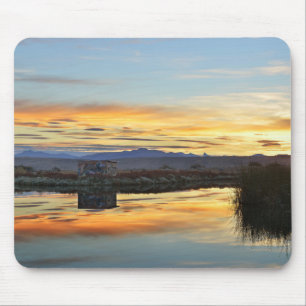 Tapis De Souris Coucher du soleil de Laguna Nimez, EL Calafate,
