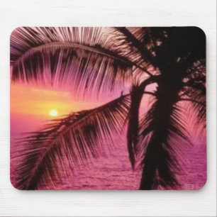 Tapis De Souris Coucher du soleil de paume