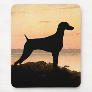 Tapis De Souris Coucher du soleil de Weimaraner