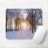 Tapis De Souris Coucher du soleil d'hiver (Avec souris)