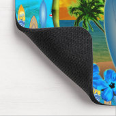 Tapis De Souris Coucher du soleil et planches de surf (Coin)