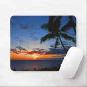 Tapis De Souris Coucher du soleil hawaïen Mousepad (Avec souris)