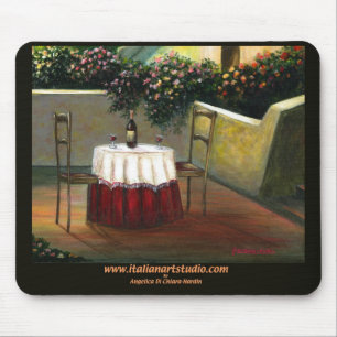 Tapis De Souris Coucher du soleil italien Mousepad de vin