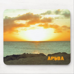 Tapis De Souris Coucher du soleil Mousepad d'Aruba