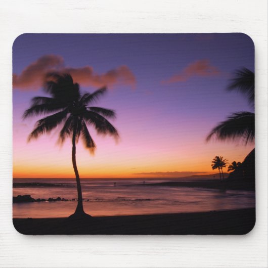Tapis De Souris Coucher du soleil Mousepad de Kauai Hawaï (Devant)