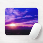 Tapis De Souris Coucher du soleil pourpre Mousepad (Avec souris)