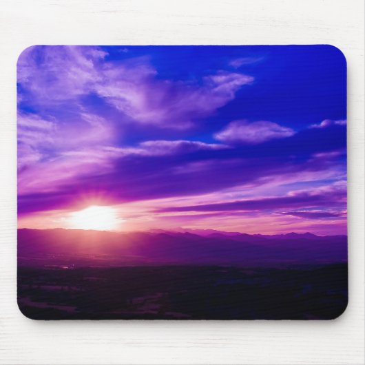 Tapis De Souris Coucher du soleil pourpre Mousepad (Devant)