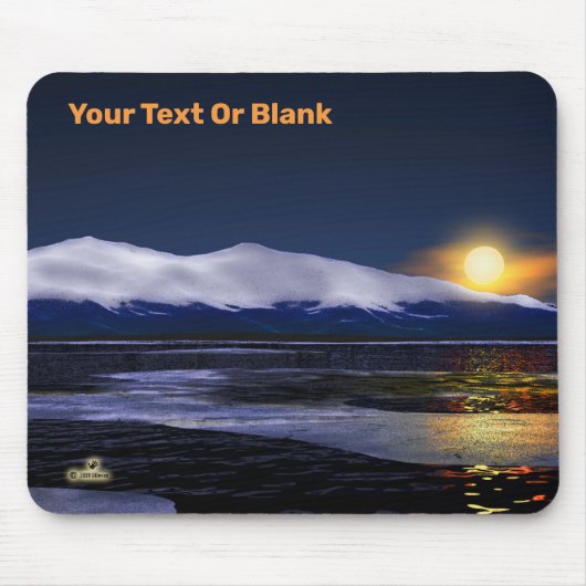 Tapis De Souris Coucher Du Soleil Sur La Glace (Devant)