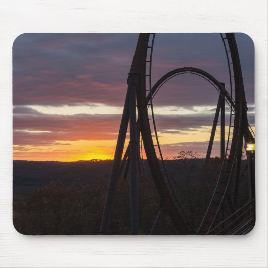 Tapis De Souris Coucher du soleil sur un feu de forêt (Devant)