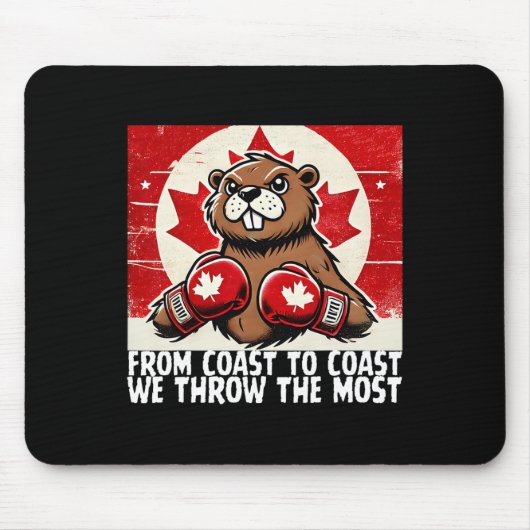 Tapis De Souris Coudes Haut Canada Taxes canadiennes Beaver B (Devant)