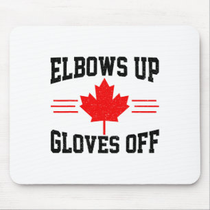 Tapis De Souris Coudes relevés gants éteints drapeau du Canada hoc