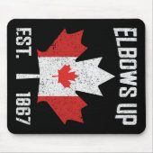 Tapis De Souris Coudes vers le haut Canada Véritable Nord Fier Can (Devant)