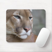 Tapis De Souris COUGAR face yeux macro chats sauvages (Avec souris)