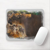 Tapis De Souris Cougar Mountain Lion Big Cat Art Design 4 (Avec souris)