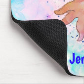 Tapis De Souris Couleur d'aquarelle de la pieuvre mûre Nom personn (Coin)