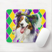 TAPIS DE SOURIS COULEUR D'EAU CUITE MARDI GRAS COLLIE CHIEN (Avec souris)