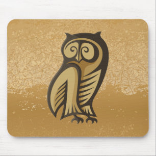 Tapis De Souris Couleur du symbole de hibou