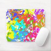 Tapis De Souris Couleur folle Polygone Texture Mousepad (Avec souris)