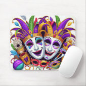 Tapis De Souris Couleur mignonne de la célébration du carnaval de  (Avec souris)