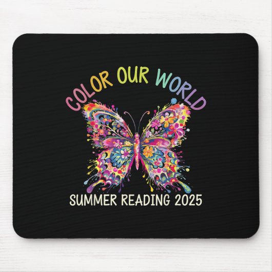 Tapis De Souris Couleur Notre Monde Été Lecture Programme 2025 Beu (Devant)