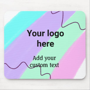 Tapis De Souris Couleur pastel simple ajoutez votre logo texte per