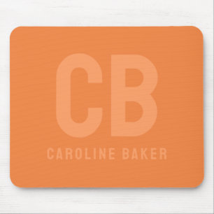 Tapis de souris couleur tendance Mandarine fraîche