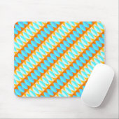 Tapis De Souris Couleur Turquoise Bleu Orange Jaune Motif (Avec souris)