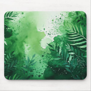 Tapis De Souris Couleur verte de la Jungle foncée texture dessinée