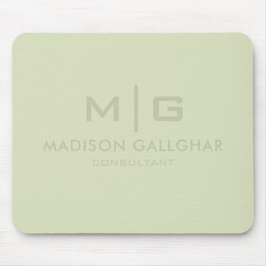 Tapis De Souris Couleur verte Moss Soft Pastel Sage (Devant)