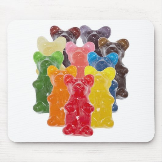 Tapis De Souris couleurs arc-en-ciel bonbon amant guman ours (Devant)