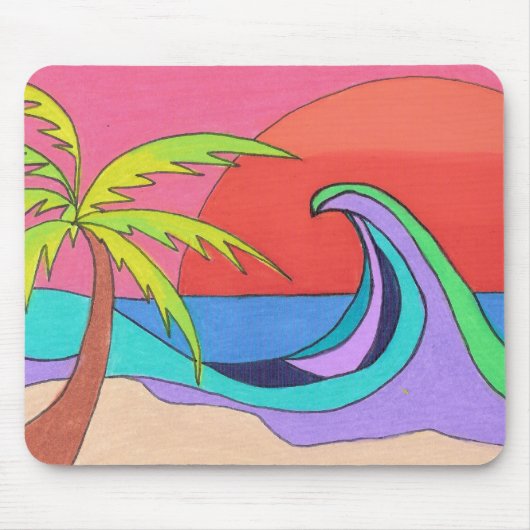 Tapis De Souris Couleurs dans une vague (Devant)