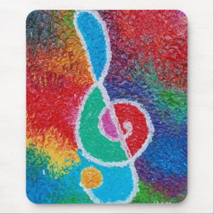 Tapis De Souris Couleurs de la musique Mousepad