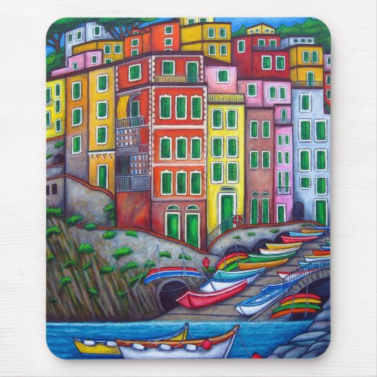 Tapis De Souris Couleurs de Riomaggiore - Mousepad (Devant)