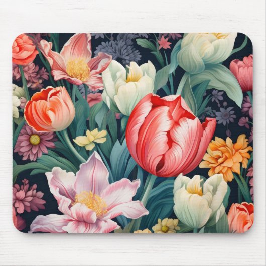 Tapis De Souris Couleurs des fleurs du jardin (Devant)
