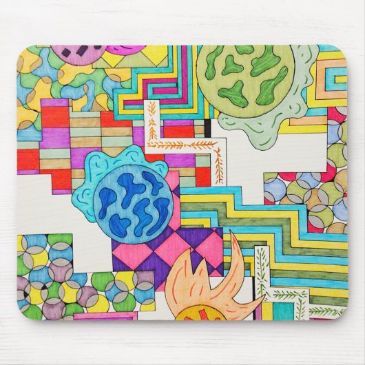 Tapis De Souris Couleurs Diverses (Devant)