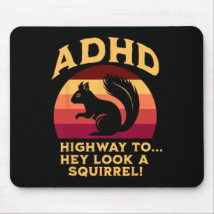 Tapis De Souris Couleurs du drapeau ADHD Highway To… Hey Look A Sq