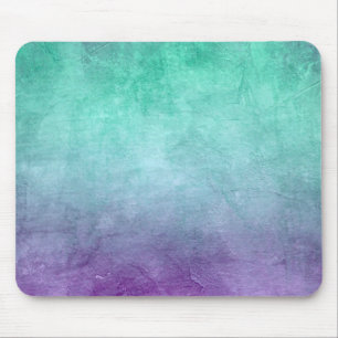 Tapis De Souris Couleurs Grunge - Turquoise & violet