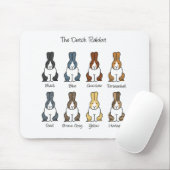 Tapis De Souris Couleurs néerlandaises de lapin (Avec souris)