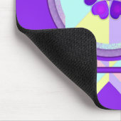 Tapis De Souris Couleurs pastel & coeurs violets battre (Coin)