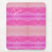 Tapis De Souris Couleurs Pastel De L'Aquarelle Rose Monogramme (Devant)