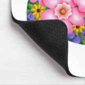 Tapis De Souris Couleurs vives de fleurs. (Coin)