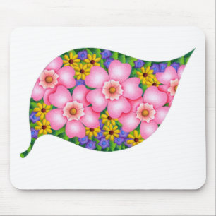 Tapis De Souris Couleurs vives de fleurs.