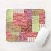 Tapis De Souris Country Patchwork Chic Pattern Quiltblocks (Avec souris)