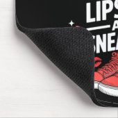 Tapis De Souris Coup de pixie rouge à lèvres et baskets coupe de c (Coin)