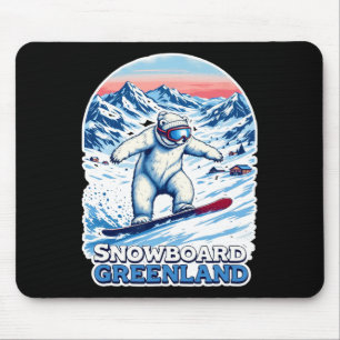 Tapis De Souris Coup De Snowboard D'Ours Polaire Au Groenland