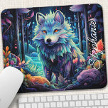 Tapis De Souris Coupe de loup mystique personnalisée<br><div class="desc">Transformez votre espace de travail en une forêt enchantée avec ce tapis de souris personnalisé avec un adorable petit loup entouré d'une flore éclatante. La scène mystique, pleine de couleurs vives et de détails complexes, crée une atmosphère captivante pour votre travail ou votre jeu. Ajoutez une touche personnelle avec votre...</div>