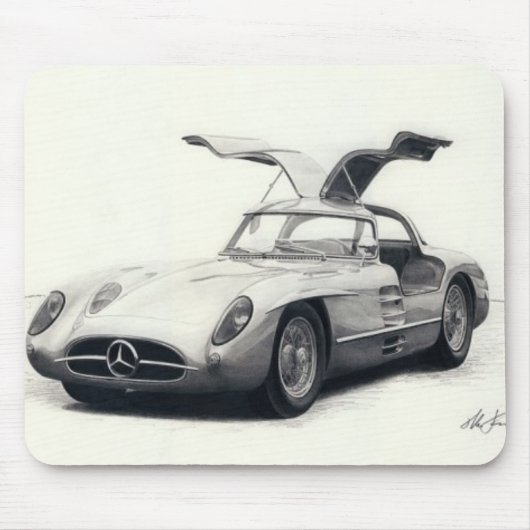 Tapis De Souris Coupé de Mercedes 300SLR (Devant)