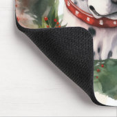 Tapis De Souris Coupe festive de la couronne de Noël dalmate (Coin)