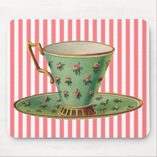 Tapis De Souris Coupe Vintage de thé victorienne